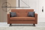 Atelier Del Sofa Polya Sofá Cama de 2 Plazas Rojo Teja